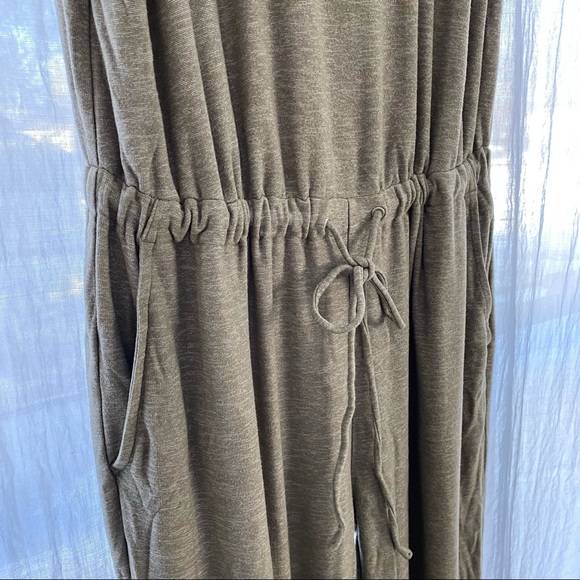 Lou & Grey Jumpsuit | Green-Grey | Soft, Comfortable, Drawstring Waist - Picture 3 of 6